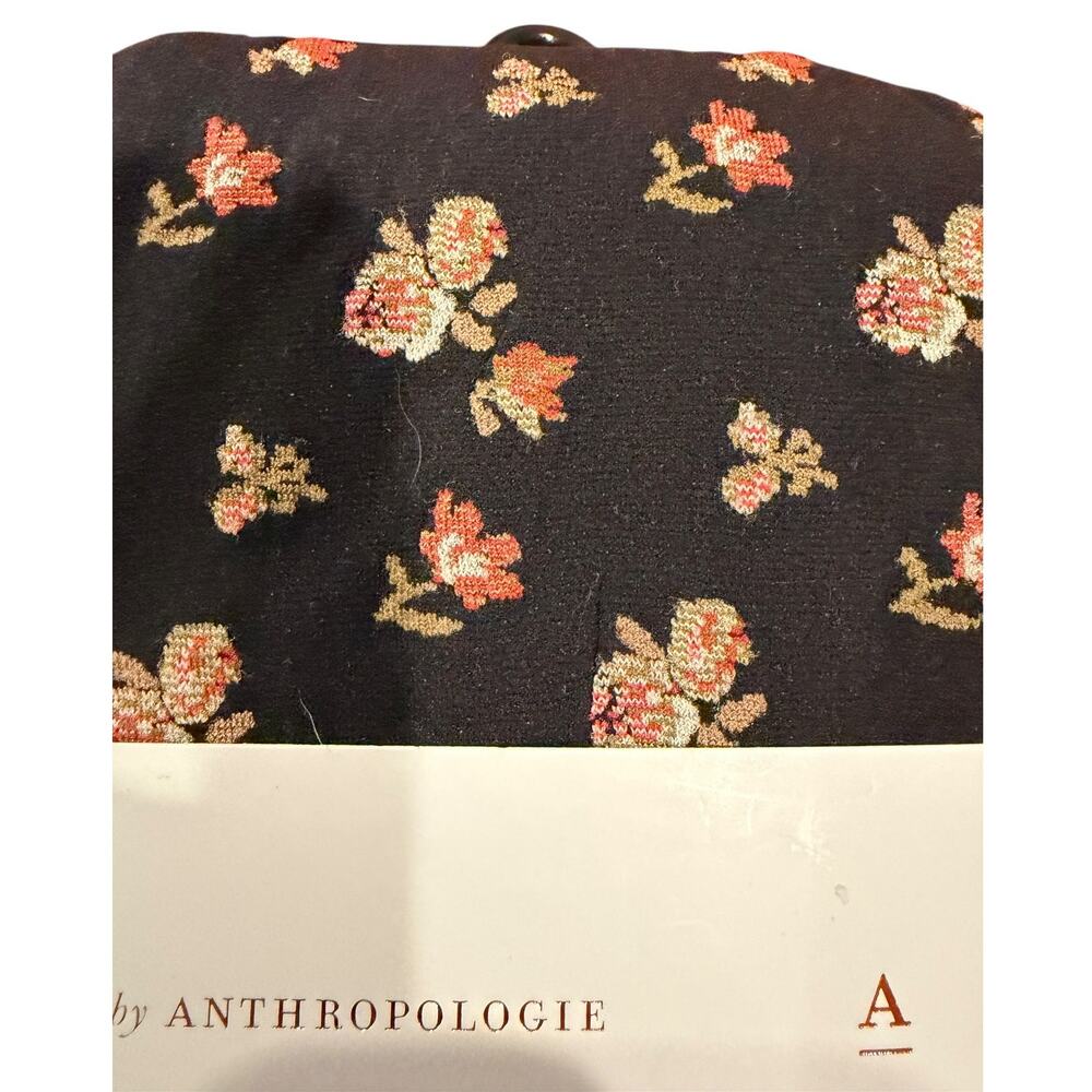 ANTHROPOLOGIE Ditsy Floral Tights Size Small Opaque NWT Pink Flowers - Picture 3 of 5